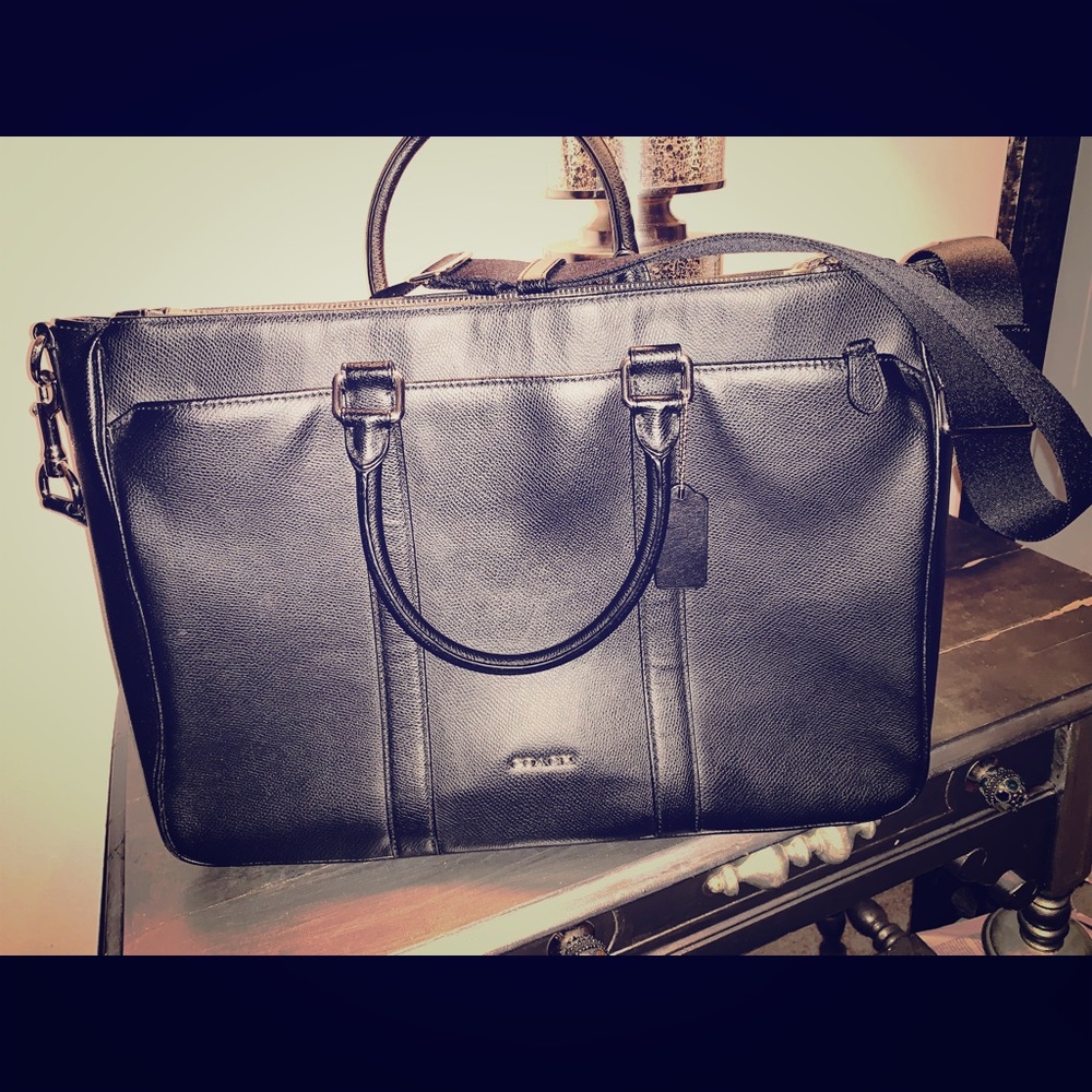 Men’s Coach leather briefcase
